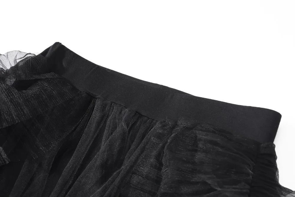 ELF SACK Черная кружевная Лоскутная Женская мини-юбка Осенняя Милая модная Женский с эластичной талией юбки элегантная одежда для вечеринок