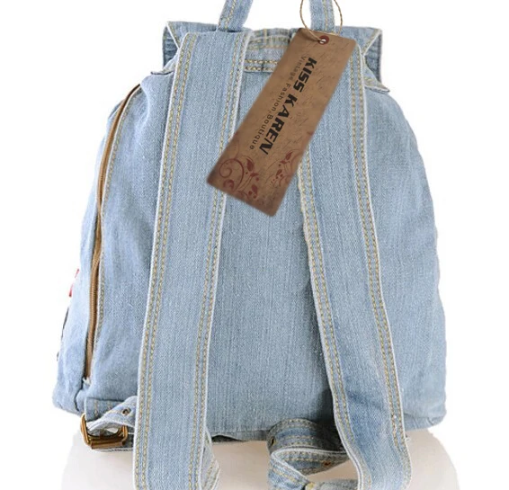 Kiss Karen Мода кошелек повседневное Daypacks классический Джинсовый Рюкзак для