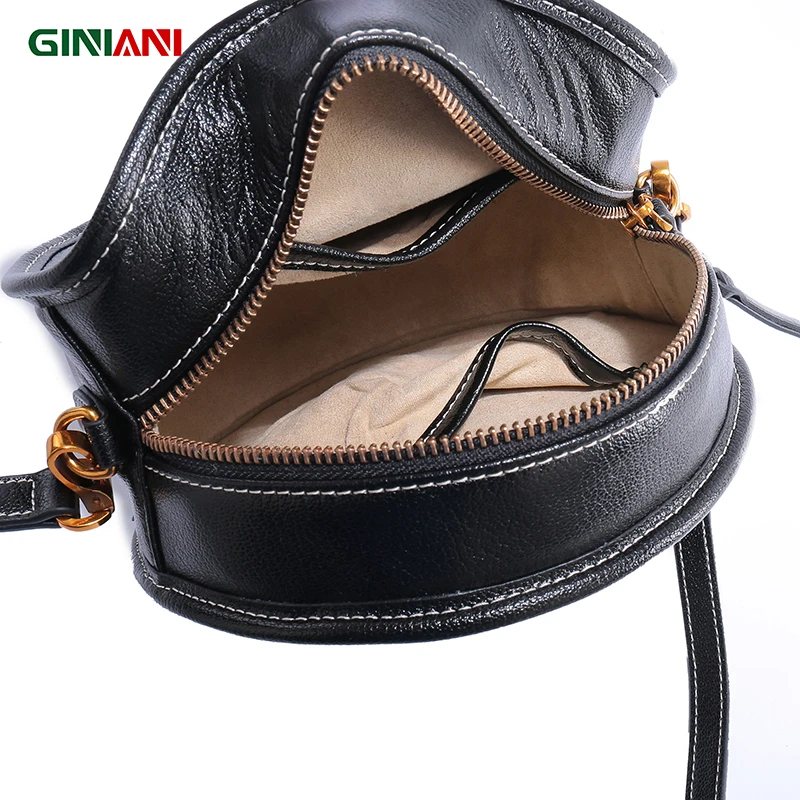 Женская сумка на плечо GINIANI из 100% натуральной кожи в стиле ретро дамская с