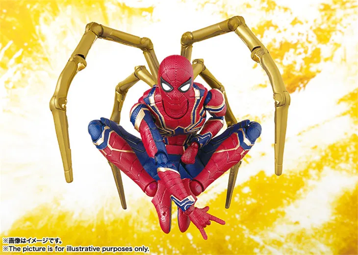 Marvel Мстители Бесконечность войны Железный Человек-паук и TAMASHII сцена 15 см BJD человек паук супер герой фигурка модель игрушки для детей