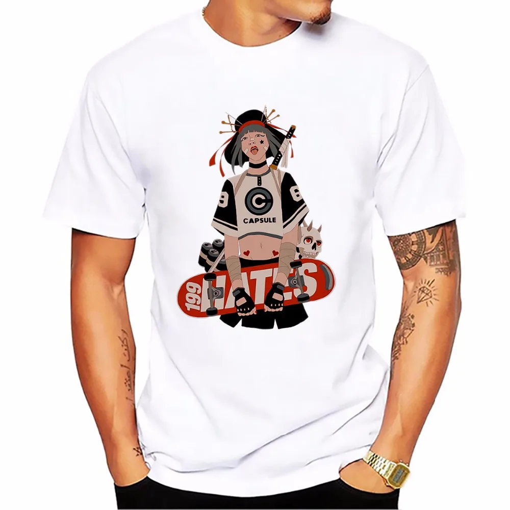 

japan Harajuku street Skate girl t shirt homme JOLLYPEACH new casual tshirt man Short Sleeve Breathable Plus Size T-shirt men