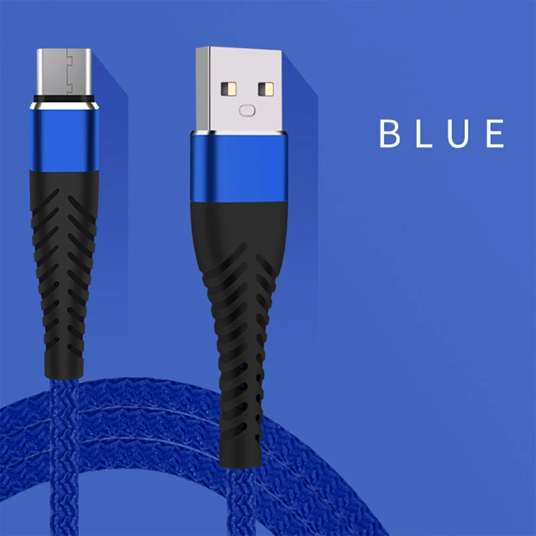 Нейлоновый Кабель Micro-USB в оплетке синхронизации данных USB кабель зарядного устройства для samsung huawei Xiaomi type C Android телефон провод для быстрого заряда шнур
