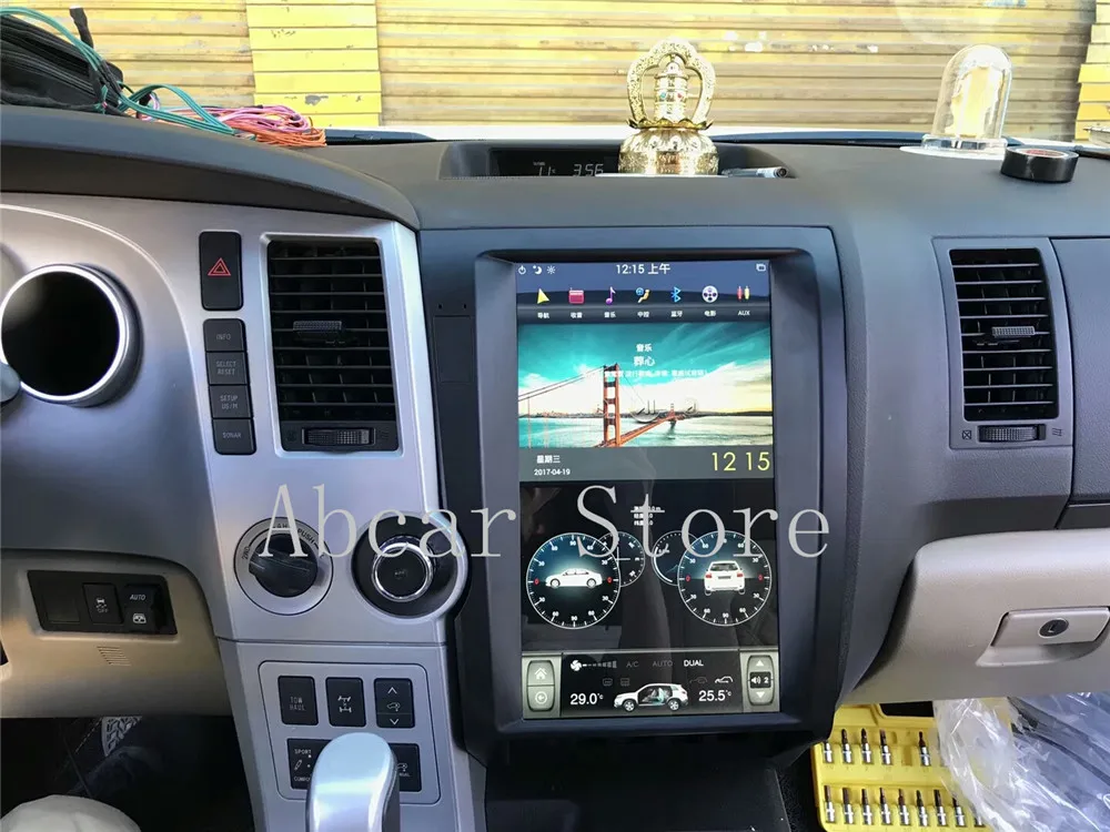 13,6 ''Tesla стиль Android 8,1 px6 автомобильный dvd-плеер gps навигация для Toyota tundra Sequoia 2007-2011 головное устройство стерео радио