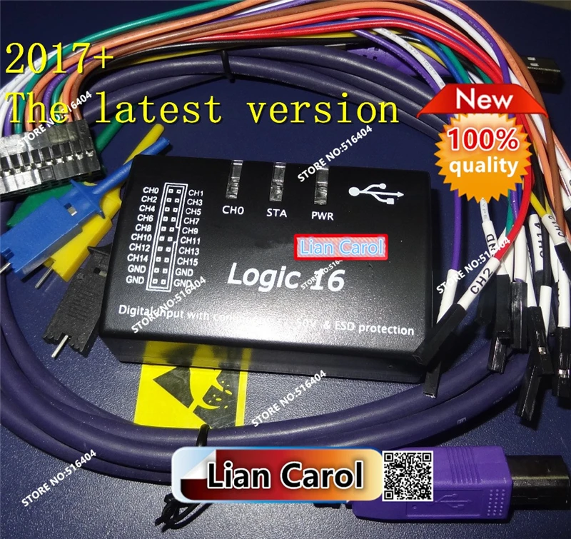 2021 + Новый logic16 saleae16 USB 100M логический анализатор ARM инструмент декодирования