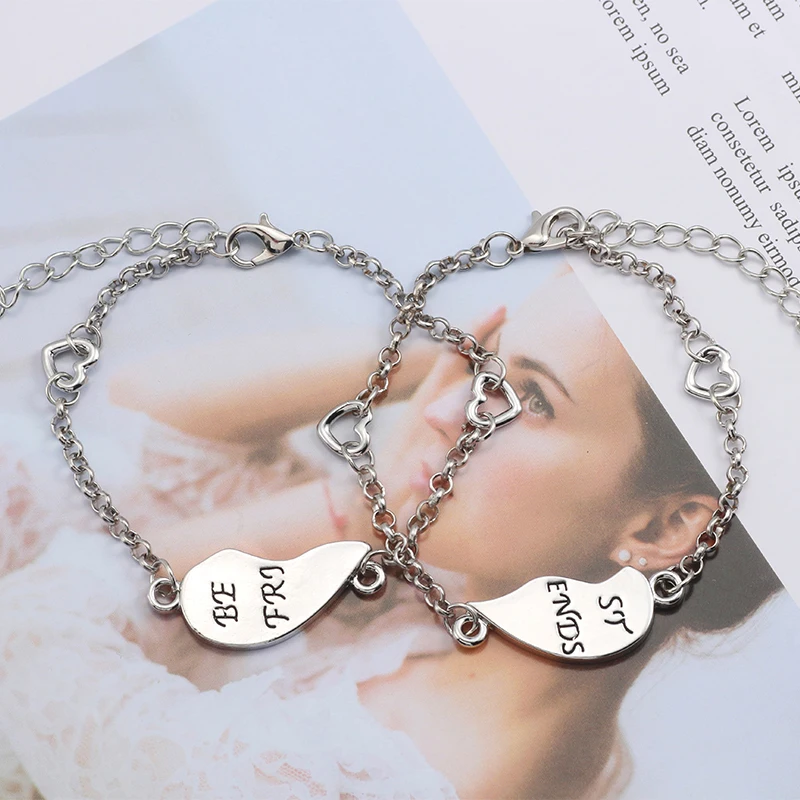 Модный браслет для лучших друзей браслеты золотого и серебряного цвета с пазлами