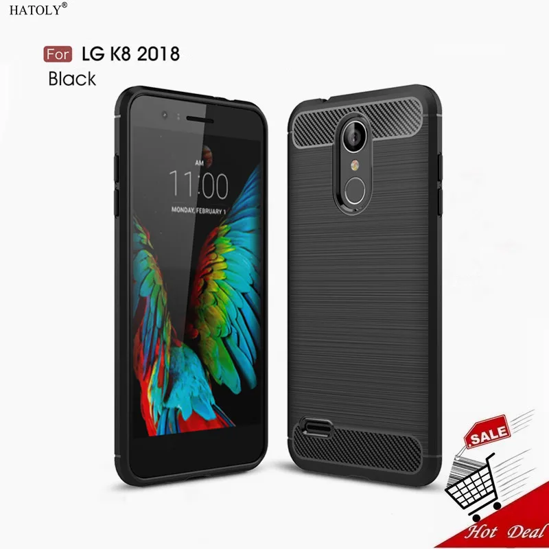 HATOLY Case For LG K8 2018 / K9 Soft Rubber Carbon Fiber Cover Phone Fundas 5.0" | Мобильные телефоны и аксессуары