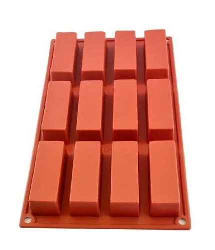 Прямоугольная силиконовая форма для мыла 12 пустотелых|chocolate mold|soap mouldssoap diy |