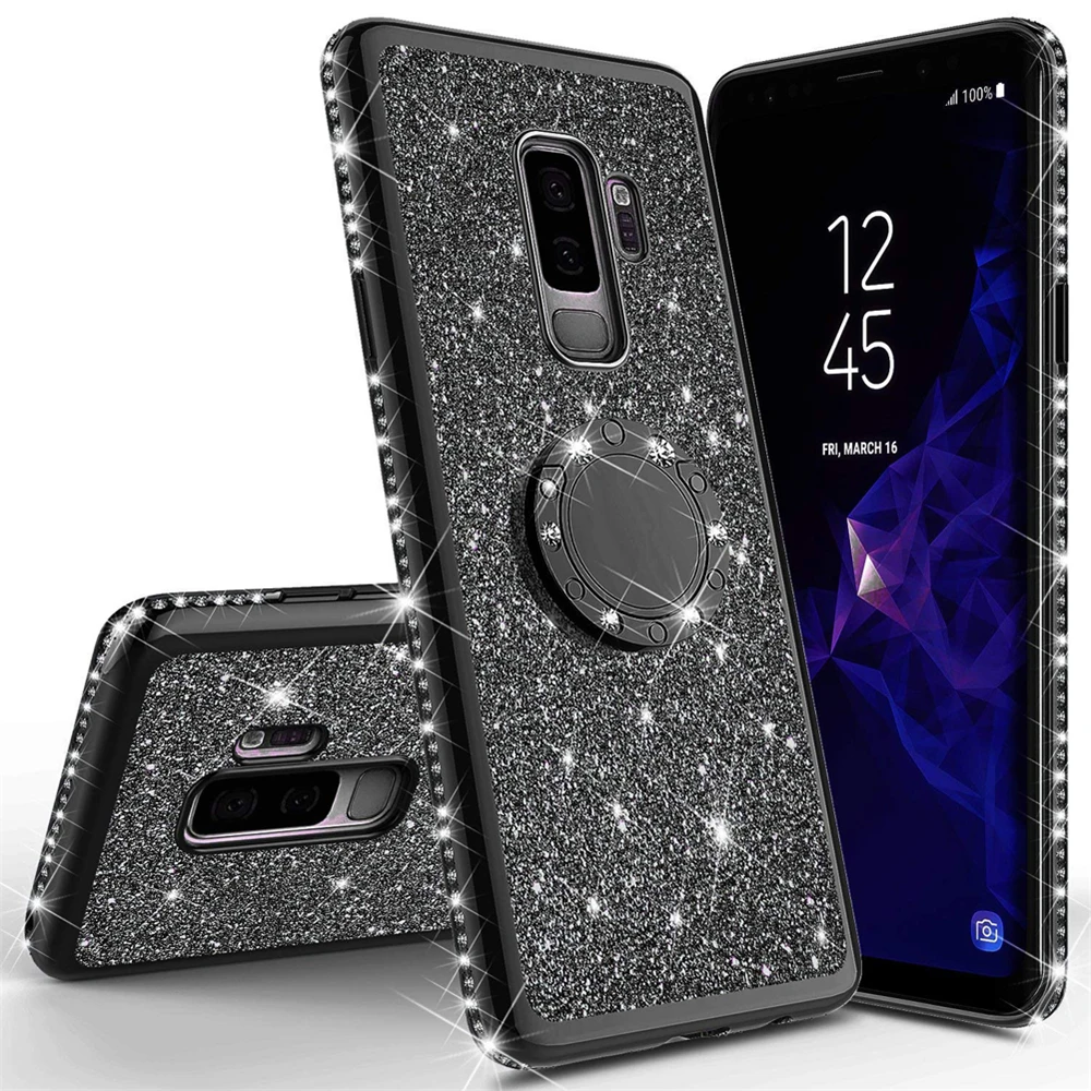 For Samsung Galaxy S10 S9 S8 Plus S10e Soft TPU Rhinestone case Luxury Plating Bling Diamond Silicone Back Cover Note 8 9 |