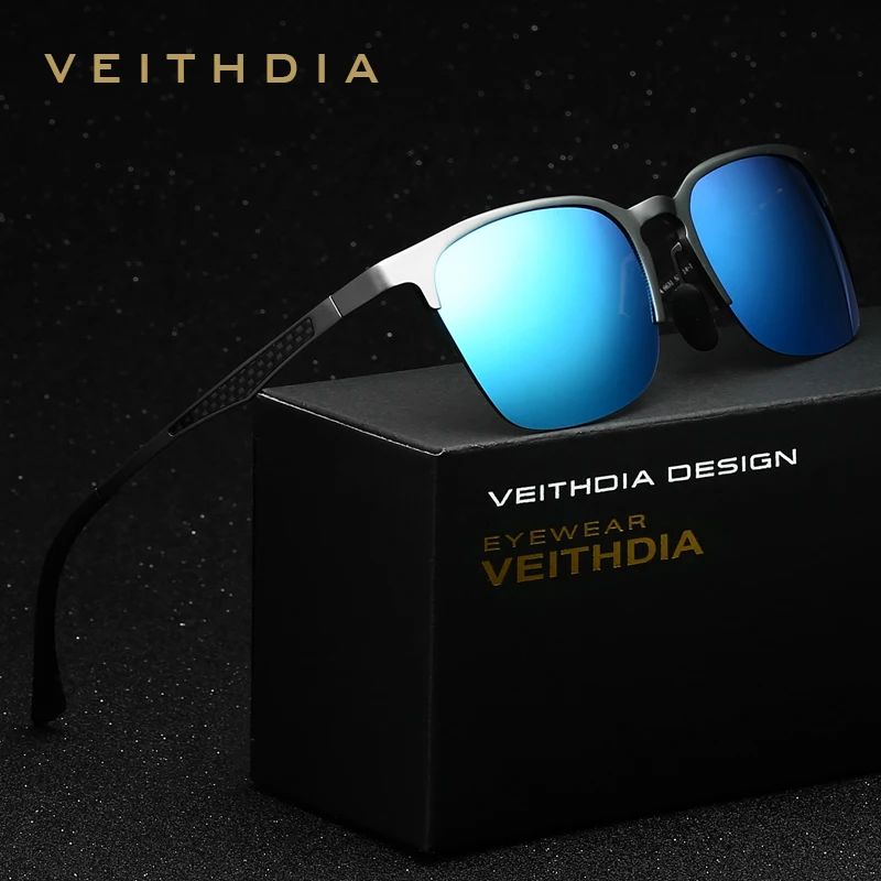 Новинка бренд VEITHDIA дизайнерские алюминиевые мужские поляризованные зеркальные