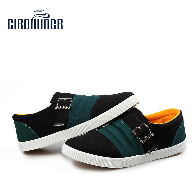 CIROHUNERMen Canvas Shoes Sneakers For Spring Slip On Breathable Fomal Dress Shoe Men Outdoor England Fashion Simple Footwear |