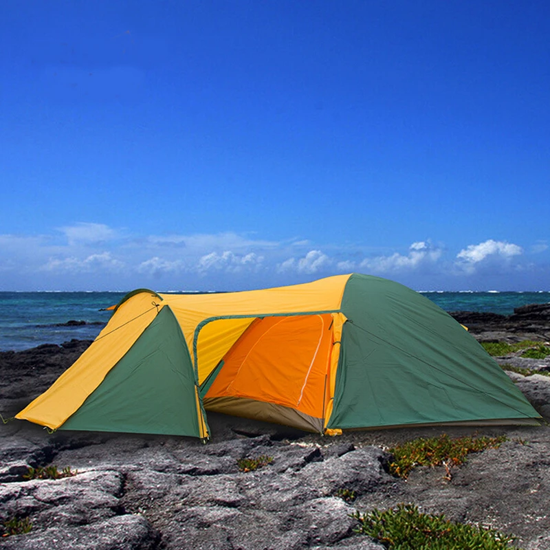 

Tents for Outdoor Recreation Waterproof Double Layer 3 4 Person Camping Hiking Travel Beach Equipment