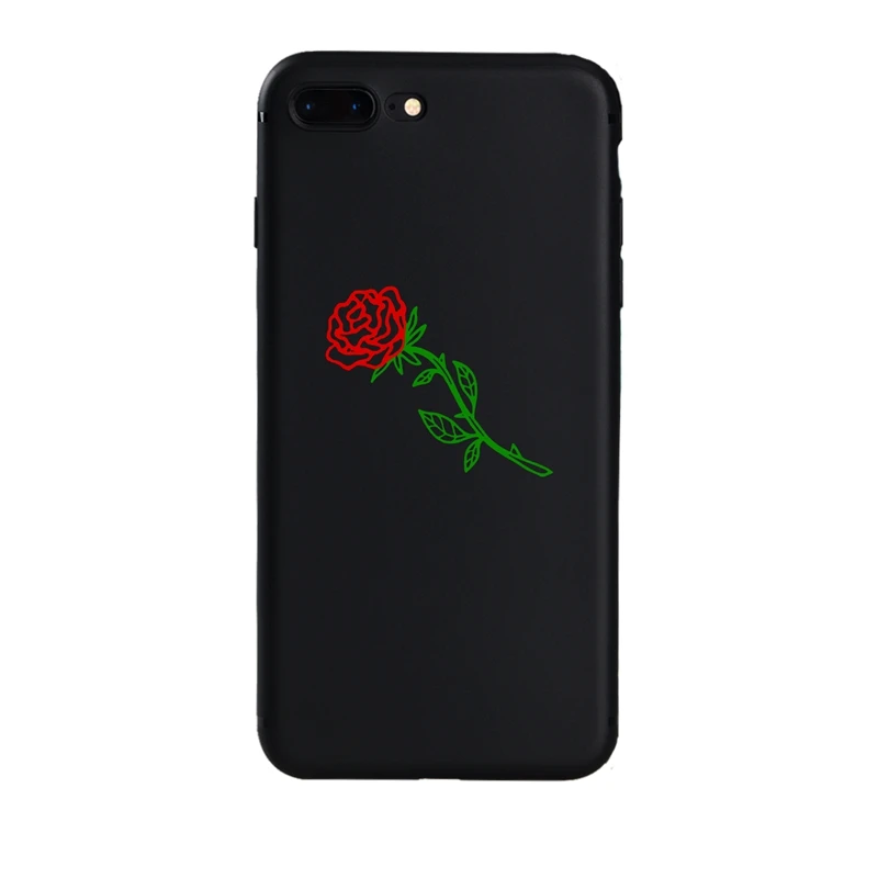 B Soft ColorRose Художественный современный дизайн цветок Роза мягкий чехол для iPhone 6 6S Plus 7 8 Plus 5S SE X XS Max XR 11 Pro Max Funda Coque чехол - Цвет: B Soft ColorRose