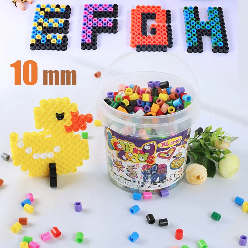 Смешанные цвета 10 мм 2000 шт бутилированные экологически чистые diy Хама perler 3D мелти