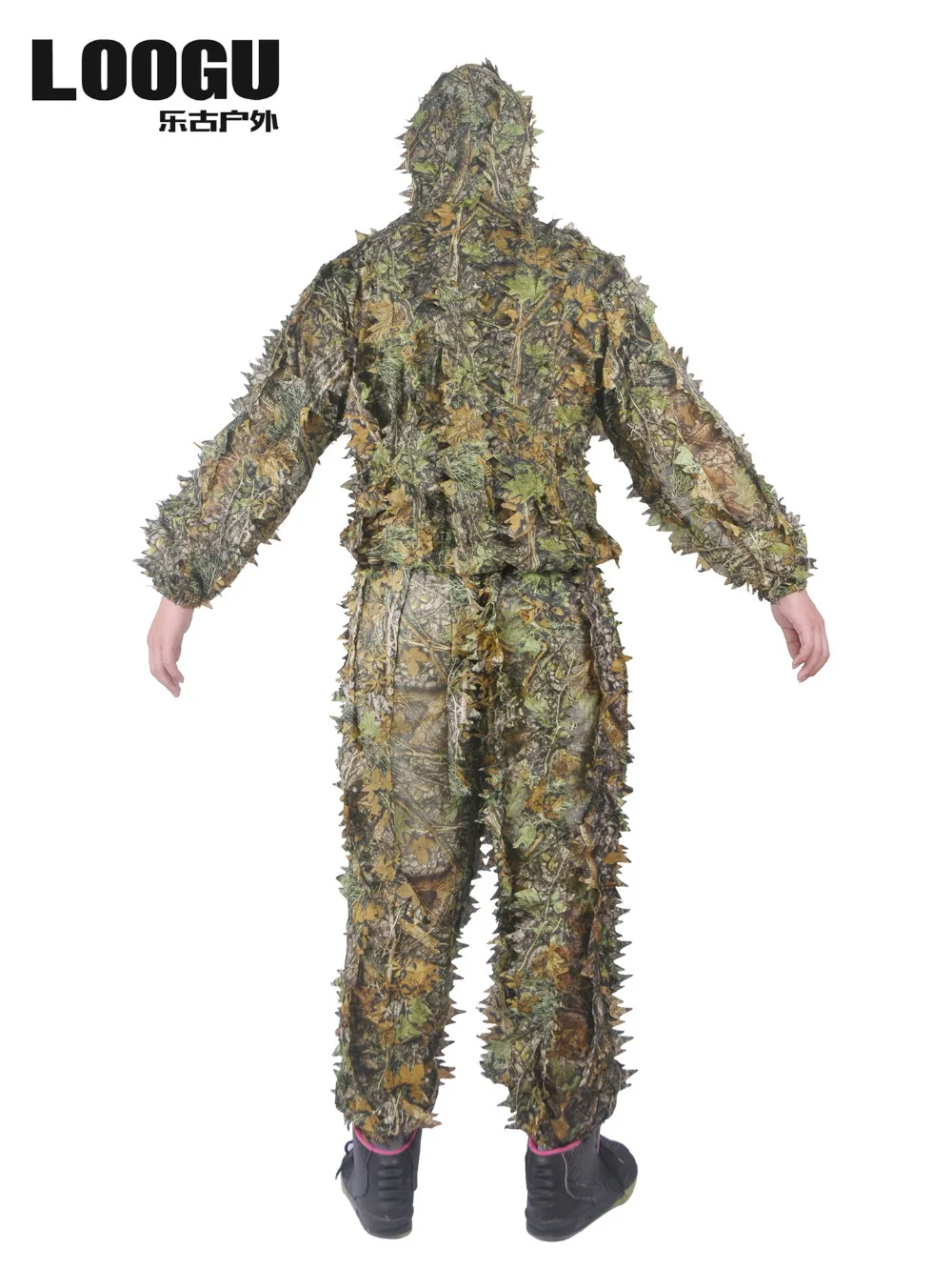 Открытый ghillie Костюмы камуфляж, лесная местность Охота наряд 3D Маскировка Униформа CS Костюмы Набор Снайпер Камуфляж Военная охота ткань