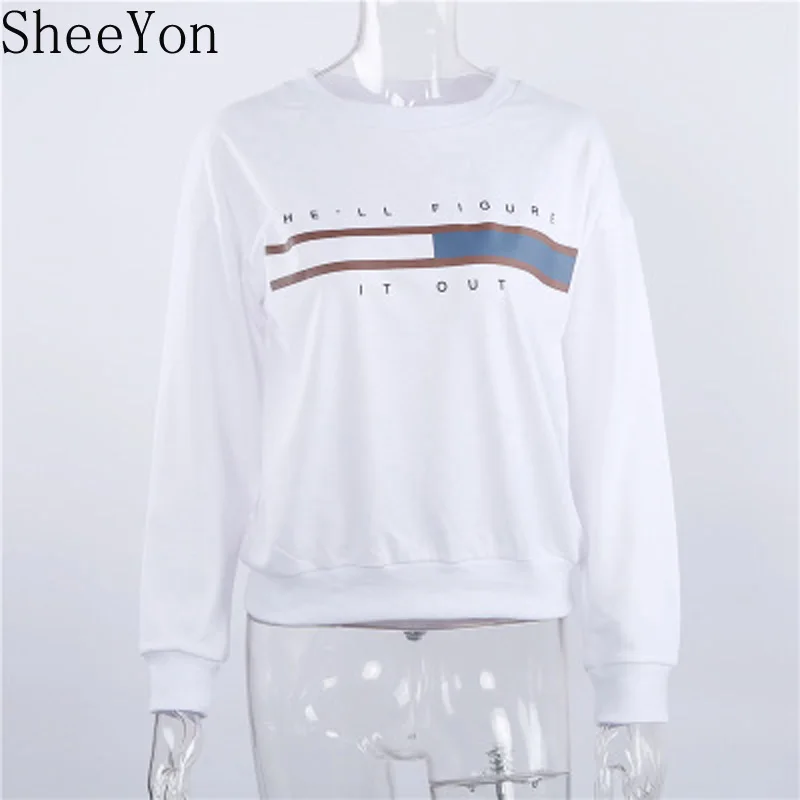 SheeYon Новинка 2017 года осень Для женщин топы с круглым вырезом одежда длинным