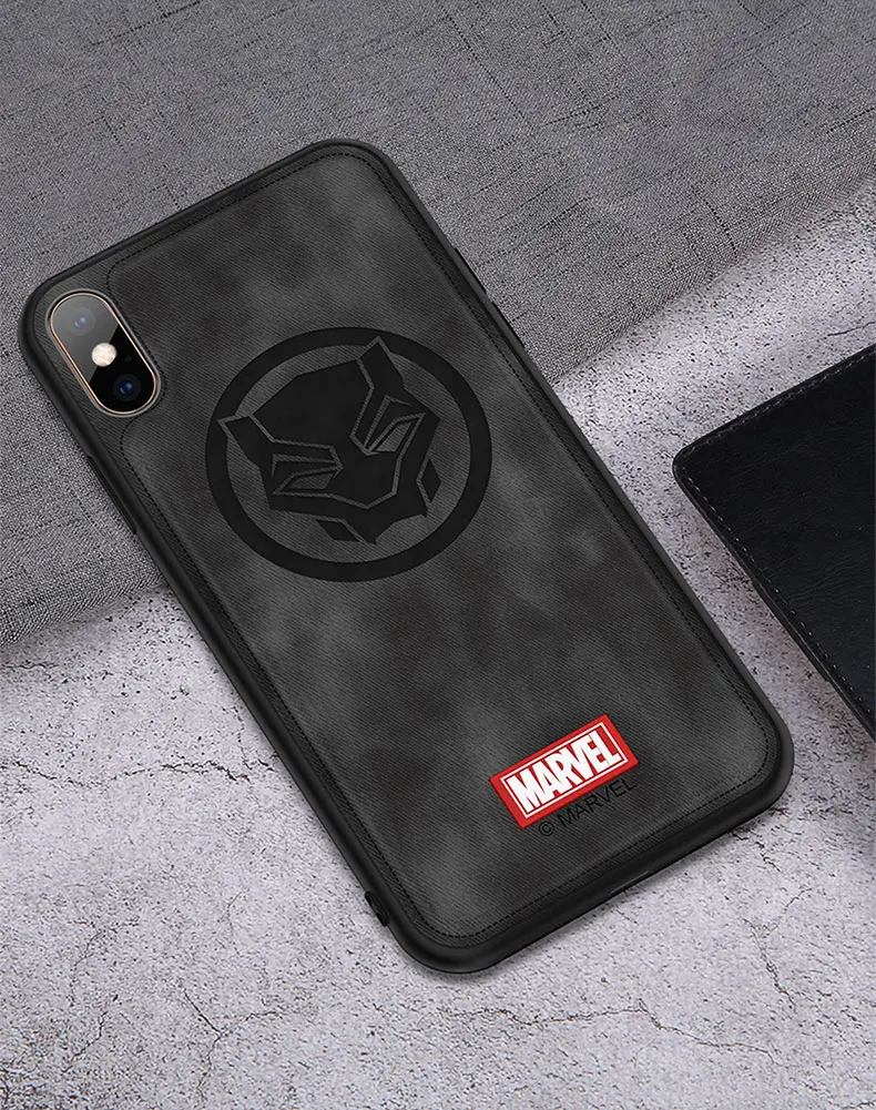 Чехол для iPhone X XS XR XS MAX Марвел Капитан Мстители Ткань задняя крышка Железный человек Капитан Америка комиксов