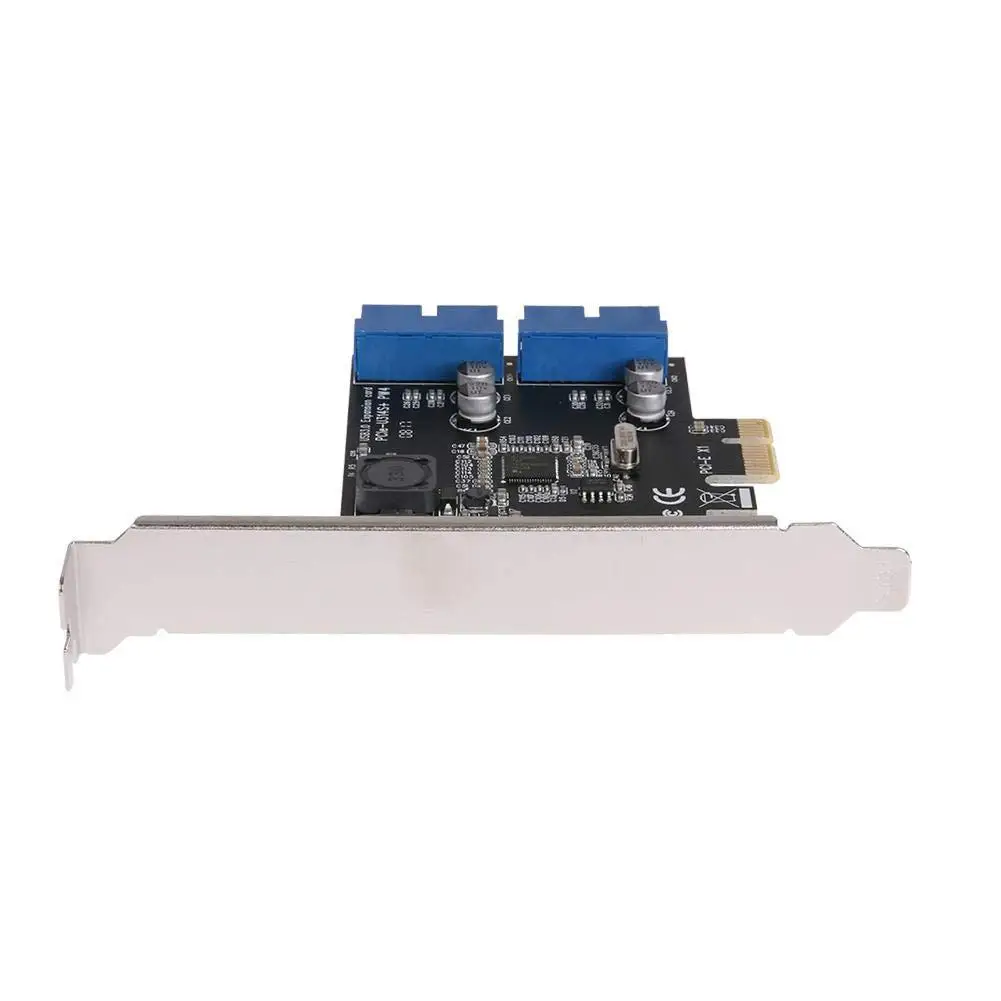 BEESCLOVER высокоскоростная USB 3.0 PCI-E 2 порта PCI Экспресс Плата расширения 19-контактный