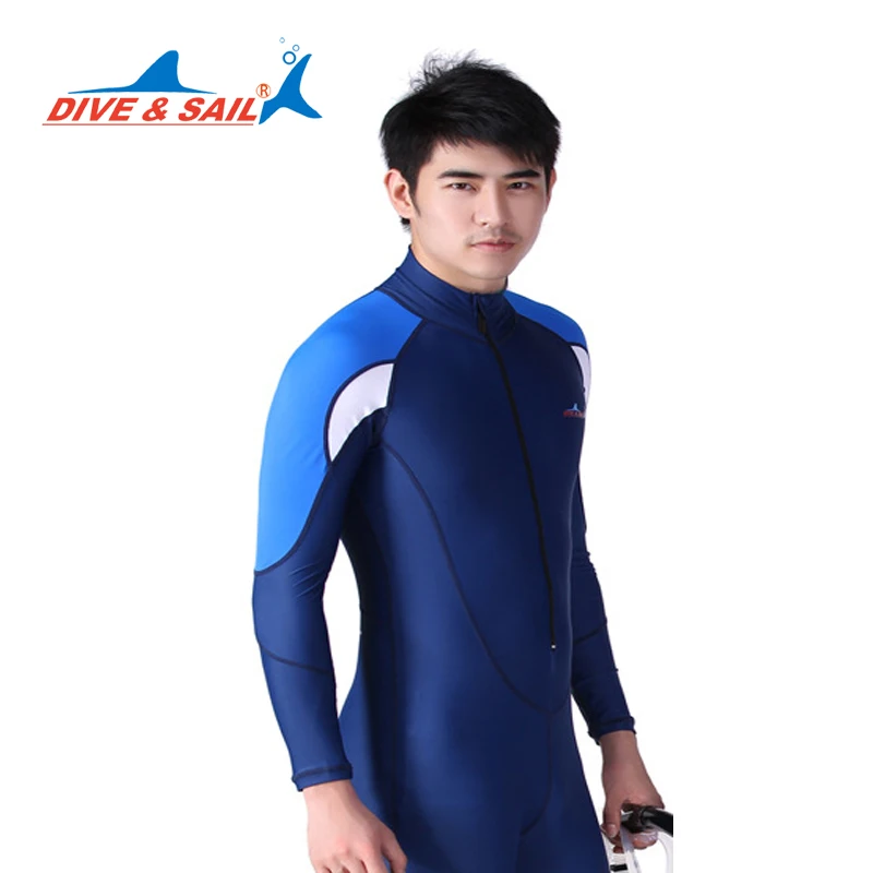 DIVE&ampSAIL skin dive jumpsuit Lycra one-piece wetsuit Anti jellyfish anti-skidding wet suit for swimming diving rashguard upf50 |