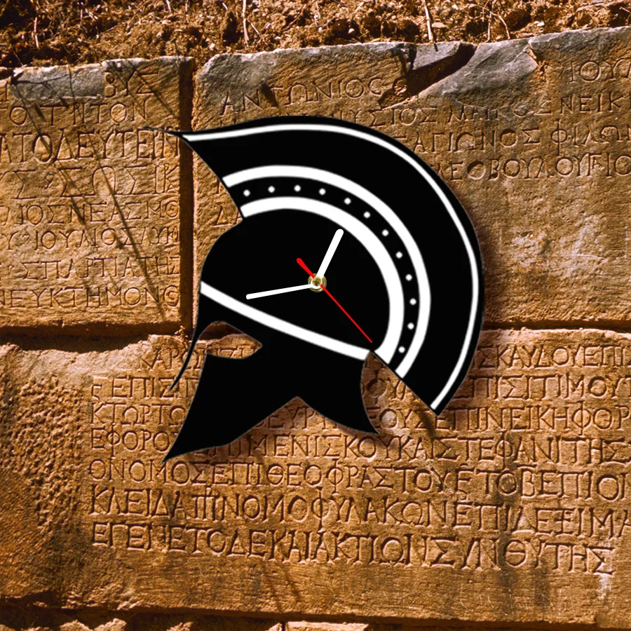 Настенные часы Sparta с силуэтом греческого шлема греческие декоративные настенные
