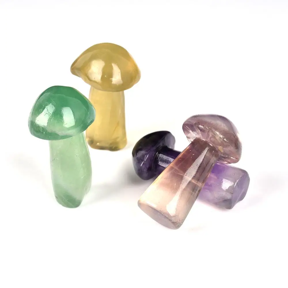 100% различные натуральный кварцевый кристалл ручной резной полировки Грибы