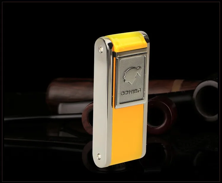 COHIBA прикуриватель сигары зажигалка двойной ветрозащитная Зажигалка пламя Газ