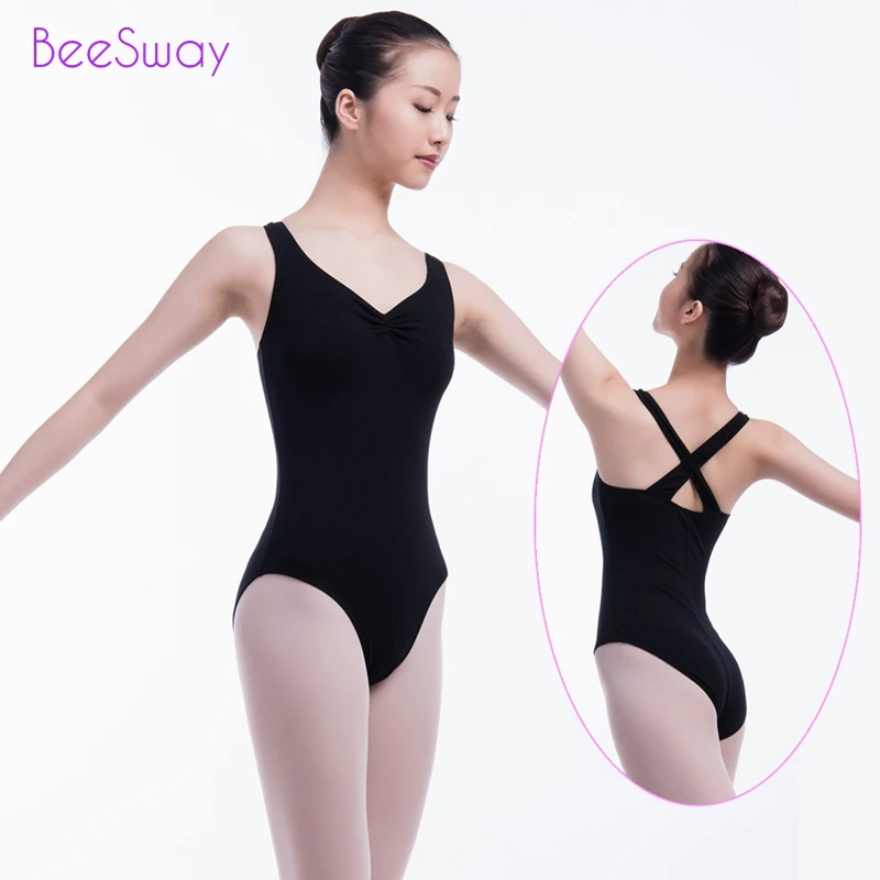 

Black ballet dance Gymnastics Leotard for women Dance leotards Adult Ballet Bodysuit Clothing