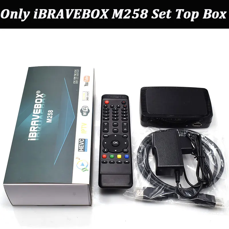 Only Box IBRAVEBOX M258 Smart tv Box Поддержка USB WiFi Youtube H.265 1 год IP tv 1080P HD 2,0 медиаплеер быстрее, чем MAG 254 MAG 250 - Цвет: Only Box