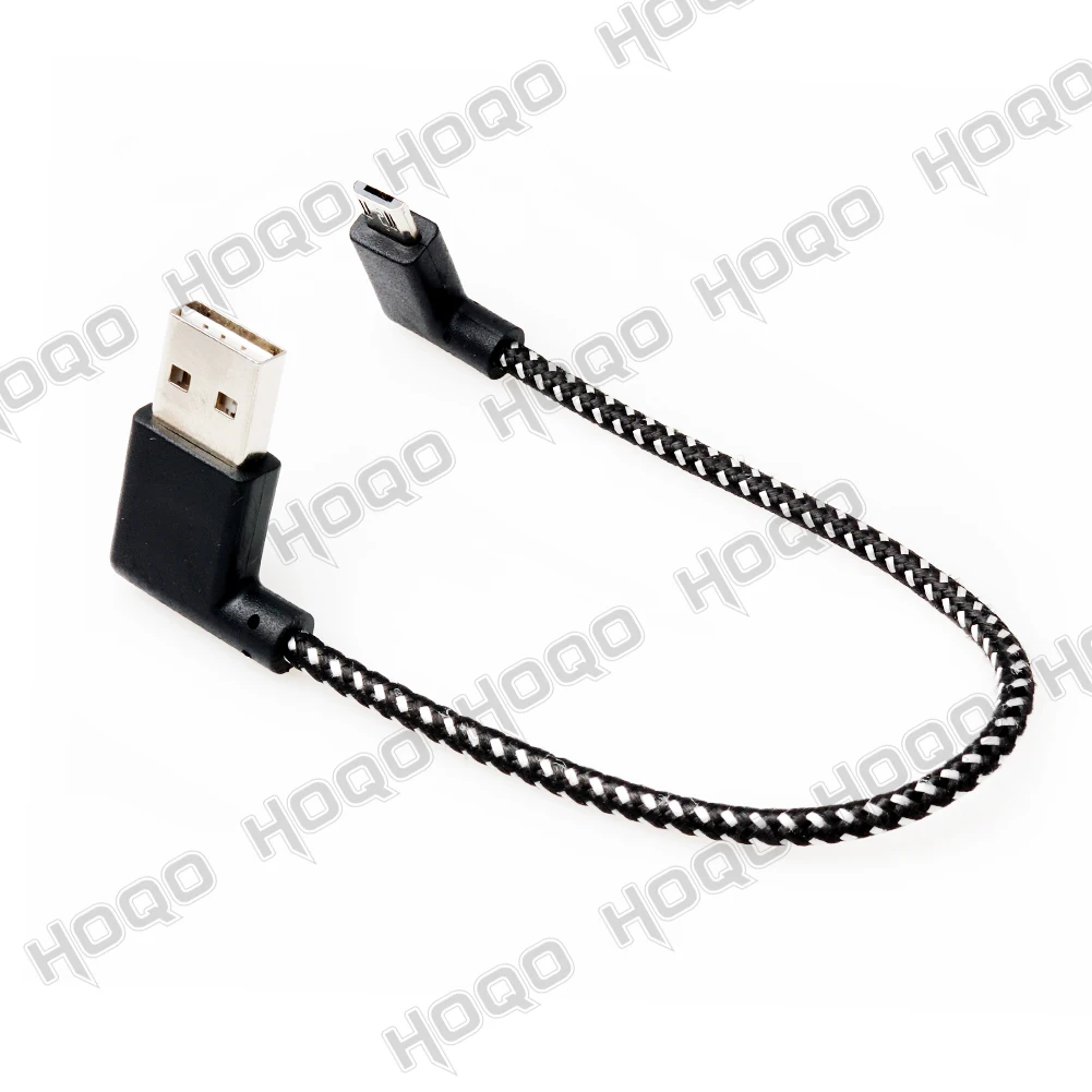 Микро Плетеный USB 2 0 штекер на левый угол микро 5pin кабель Реверсивный правый