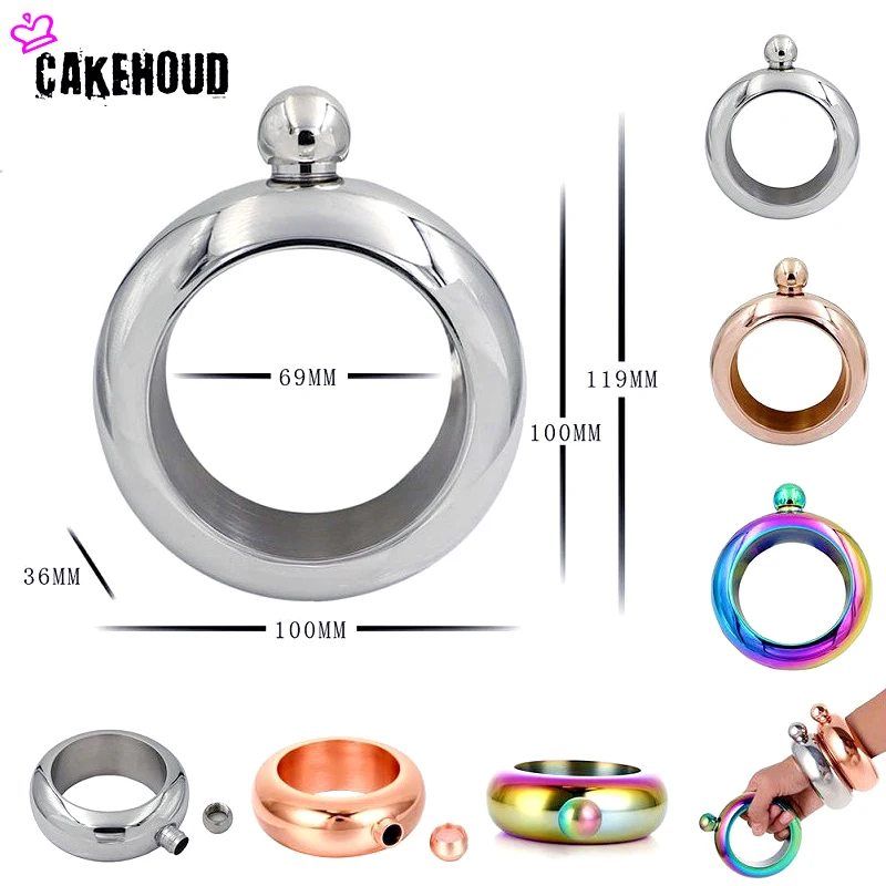 CAKEHOUD 3,5 унц. Нержавеющая сталь кувшин браслет алкоголя фляжка Воронка браслет ювелирных изделий Воронка браслет Drinkware 3 цвета