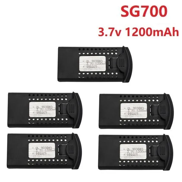 Обновленная батарея для DM107S SG700 S169 3,7 V 1200mAh Li-po батарея RC Квадрокоптер запасные части 3,7 v Дрон с перезаряжаемым аккумулятором - Цвет: 5pcs