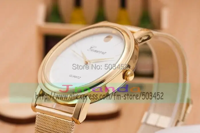 Женские модельные часы GENEVA фирменные повседневные в горошек с ремешком из сплава