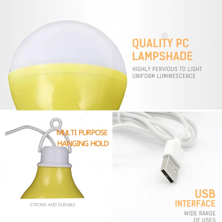 BUYBUY Светодиодная лампа USB туристический тент светильник 5 в 7 Вт портативный наружный светильник небольшой светодиодный ночник для походов кемпинга работа с внешним аккумулятором