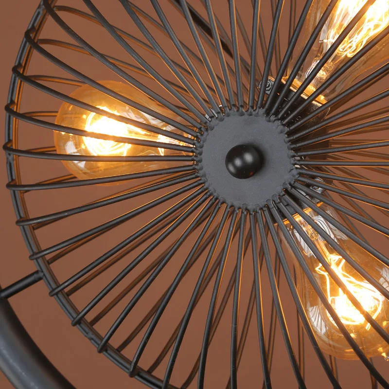 

Retro Electric fan Style Pendant Light E27 Rural industrial wind turbine Pendant lamp designer lights for Restaurant Coffee Bar