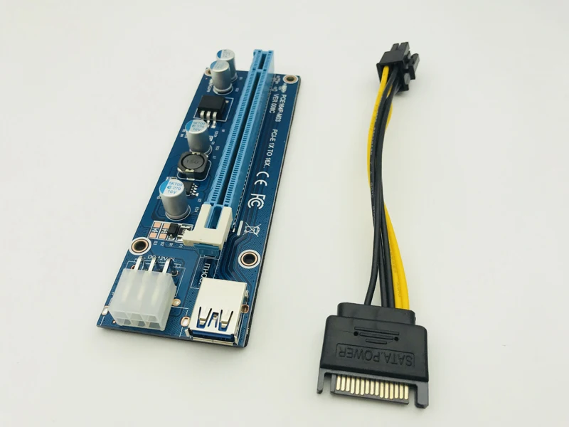 Кабель передачи данных 008C USB 3 0 для ПК PCIe PCI E Express Райзер карта 1x до 16xSATA к 6Pin IDE