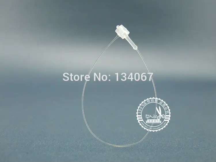 Пластиковая петля с фиксатором замком для крепления бирок на Сумки Одежду