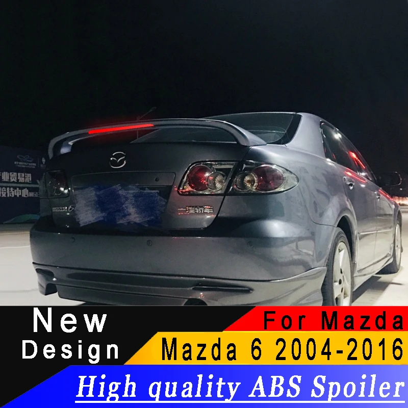 Спойлер для Mazda 6 заднее крыло из высококачественного АБС материала 2004 2016 праймер