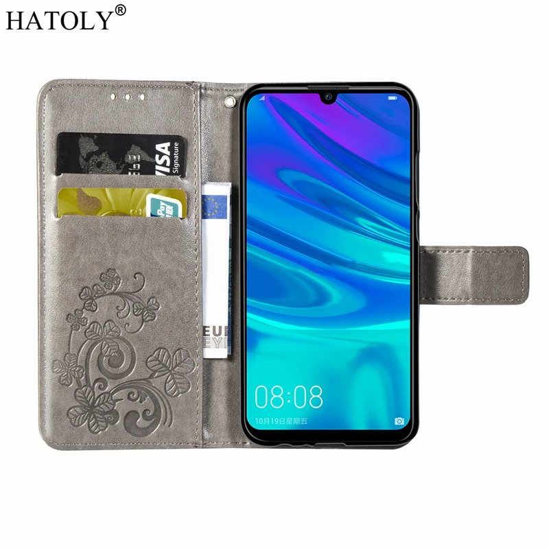HATOLY For Flip Wallet Case Huawei P Smart Plus 2019 Leather Soft Silicone Cover Phone Bag for Honor 10i HRY-LX1T | Мобильные