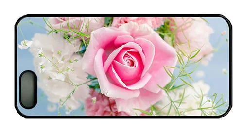 Free Shipping Hipster for iPhone 5 covers best pink rose bouquet 5/5S |
