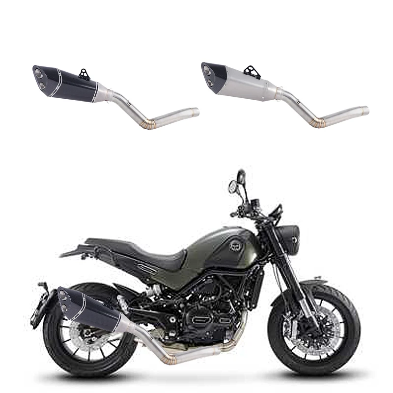 TRK502 мотоциклетная глушитель труба Akrapovic гоночная полная выхлопная система средняя Соединительная труба без шнуровки для Бенелли TRK 502 дБ-убийца