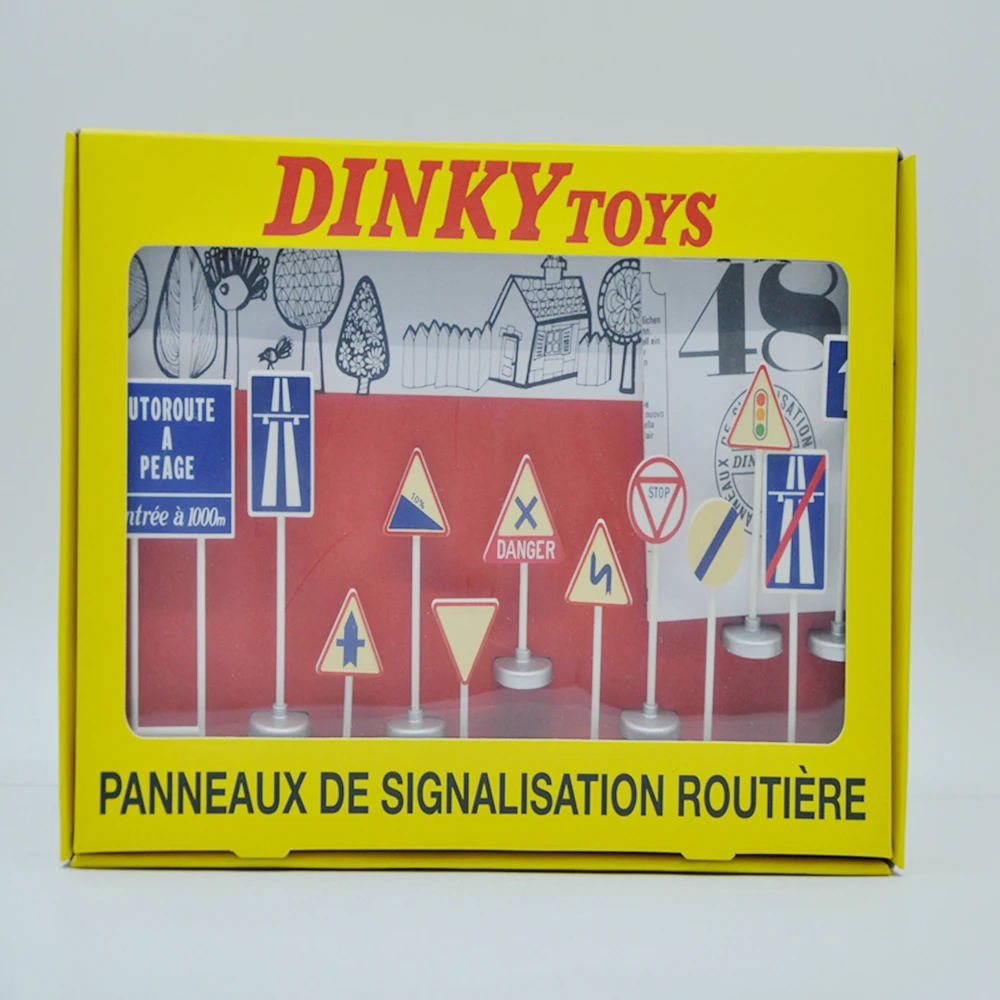 DINKY TOYS 1:43 арт. 593 антикварные дорожные знаки модель Atlas Марка депосе Классическая