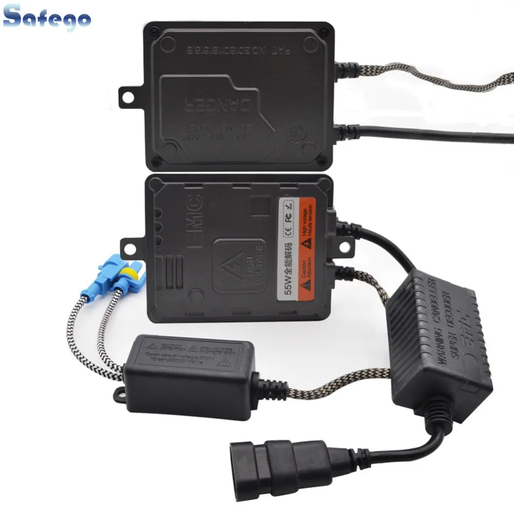 Safego 55 Вт ксеноновых фар Высокопрочная конструкция балласта тонкий замена HID Xenon