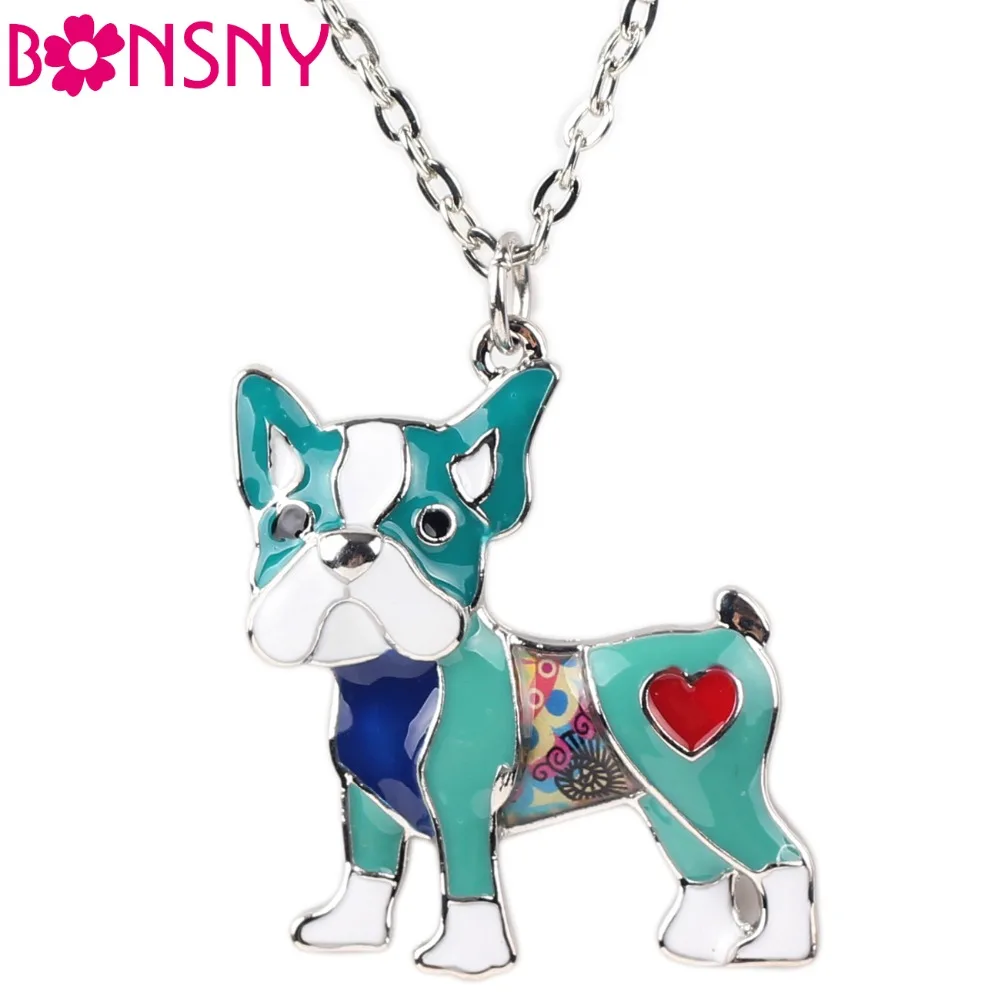 Ожерелье женское эмалированное на цепочке с кулоном в виде Мопса|fashion jewelry|jewelry
