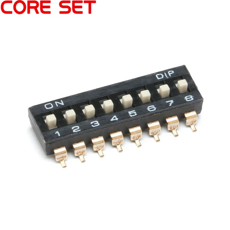 10 шт./лот SMD DIP переключатель 2/4/8 Pin 2 54 мм шаг Красный Синий защелкивающиеся