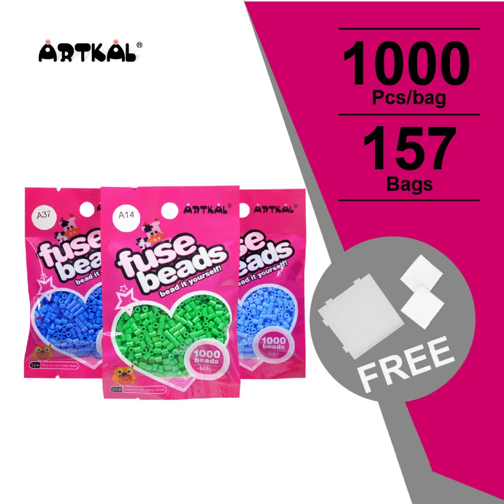 157 цветов бисер Artkal Mini A 2.6mm эксклюзивный мягкий EVA ручной работы|artkal beads|beads perlereva eva