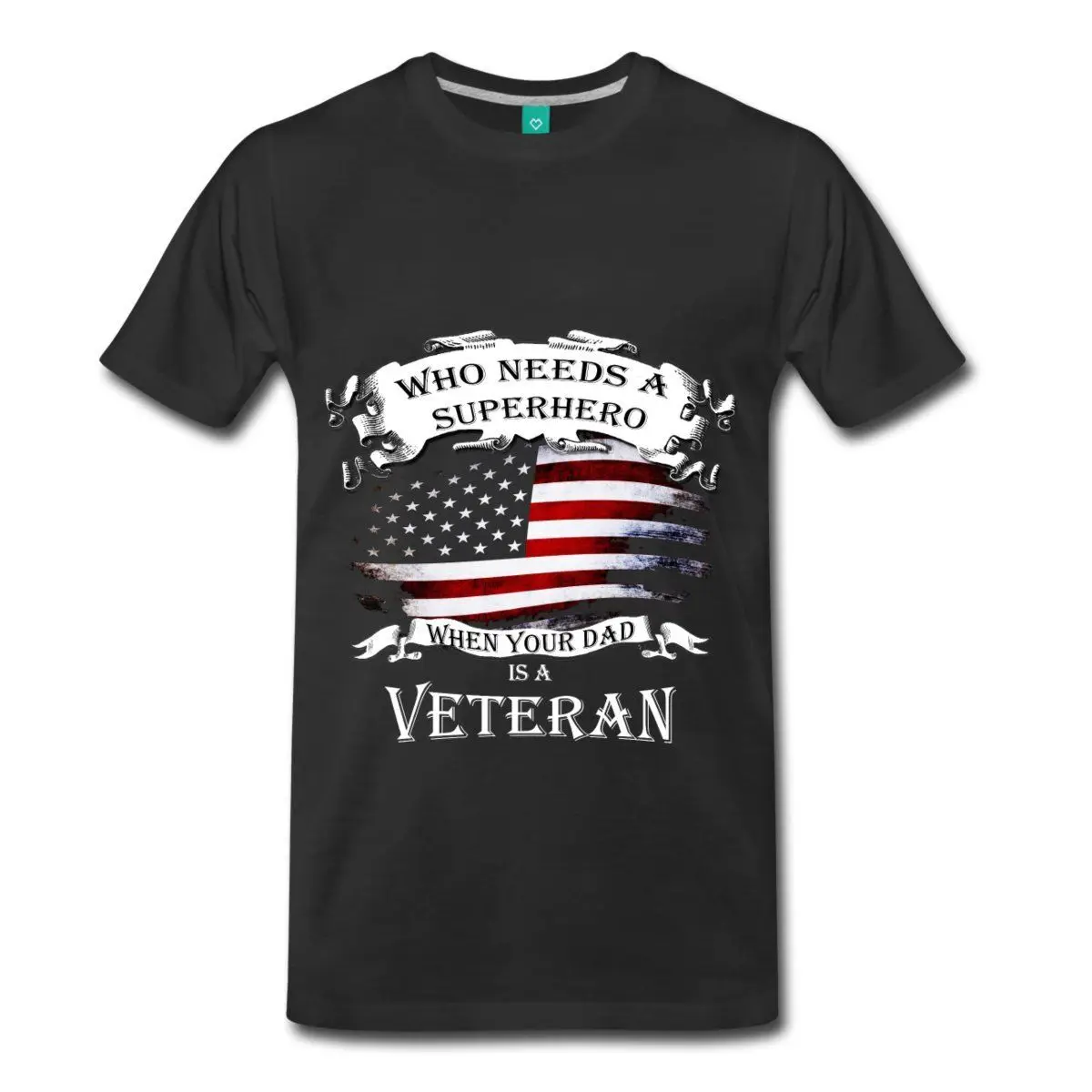 Veteran DAD кто нуждается в супергероя Для мужчин Премиум футболки по продаже