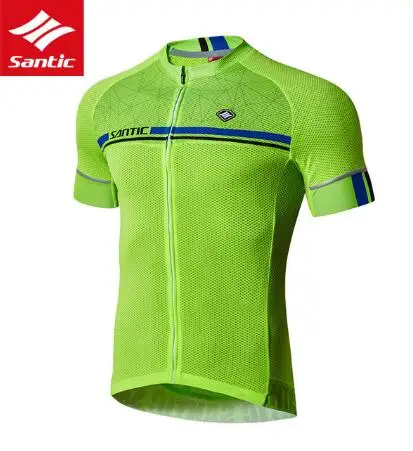 Santic 8 стиль мужской короткий рукав Велоспорт Джерси лето дышащий MTB дорожный велосипед Топ быстросохнущая Pro Спорт на открытом воздухе Футболка с рисунком "Верховая езда" - Цвет: WM7C02107V