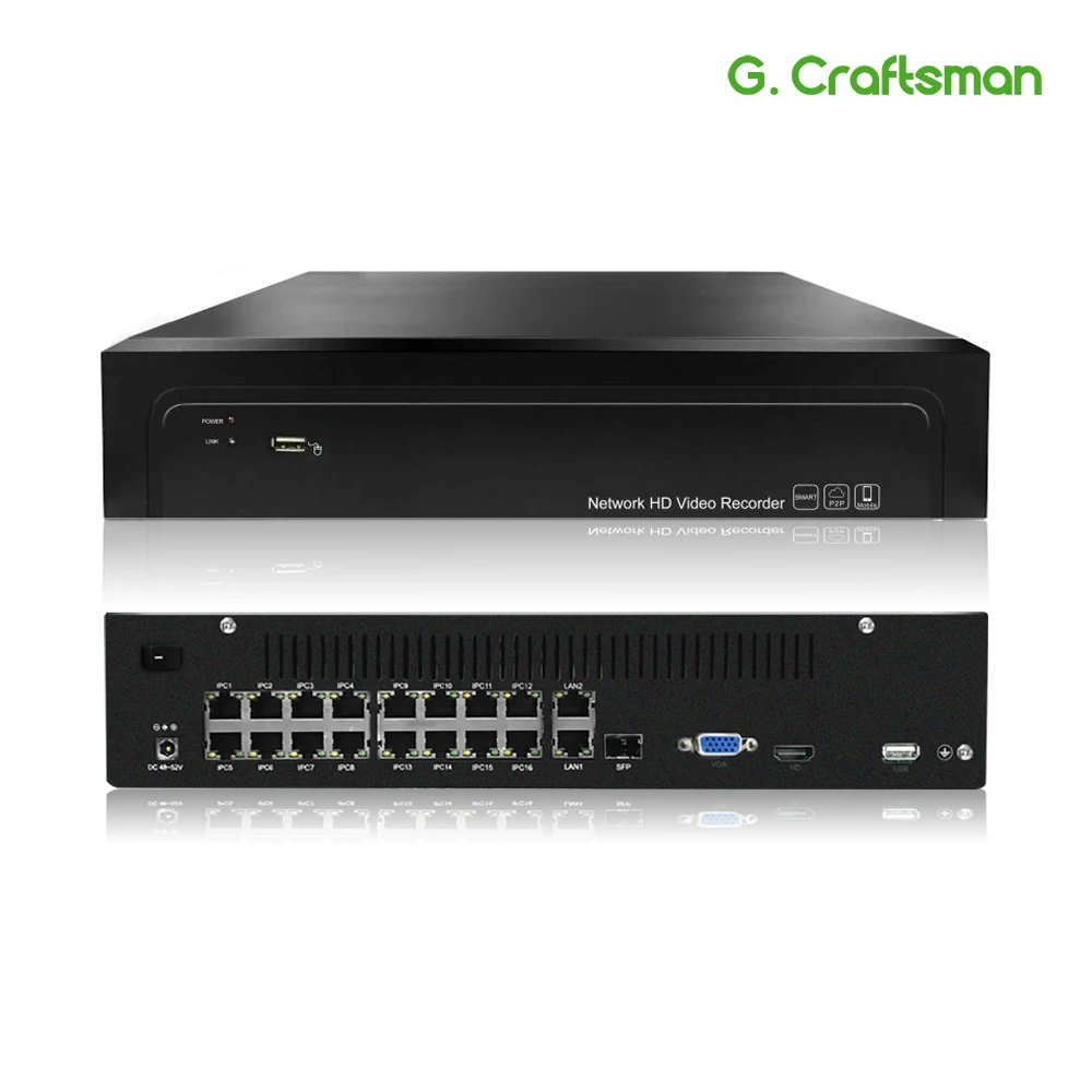 16ch POE NVR 4K 5MP H.265 до 32ch Сетевой Видео Регистраторы 2 HDD 24/7 записывающая IP камера Onvif 6