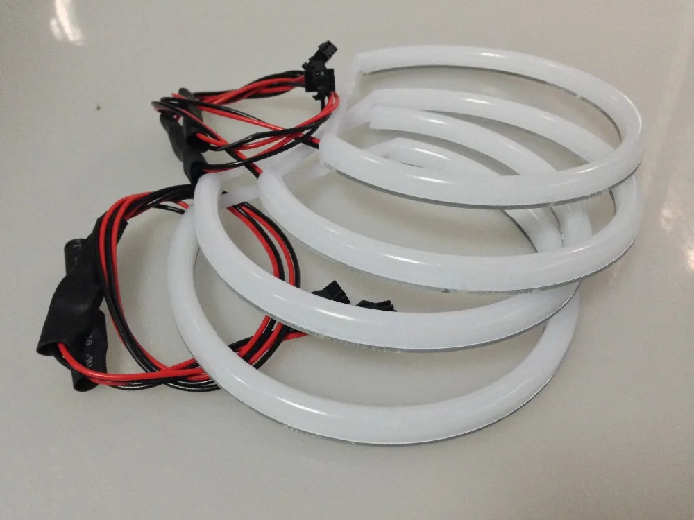 4 шт. 131мм белые кольца хлопковые фары SMD LED ангельские глаза для BMW E36 E38 E39 E46