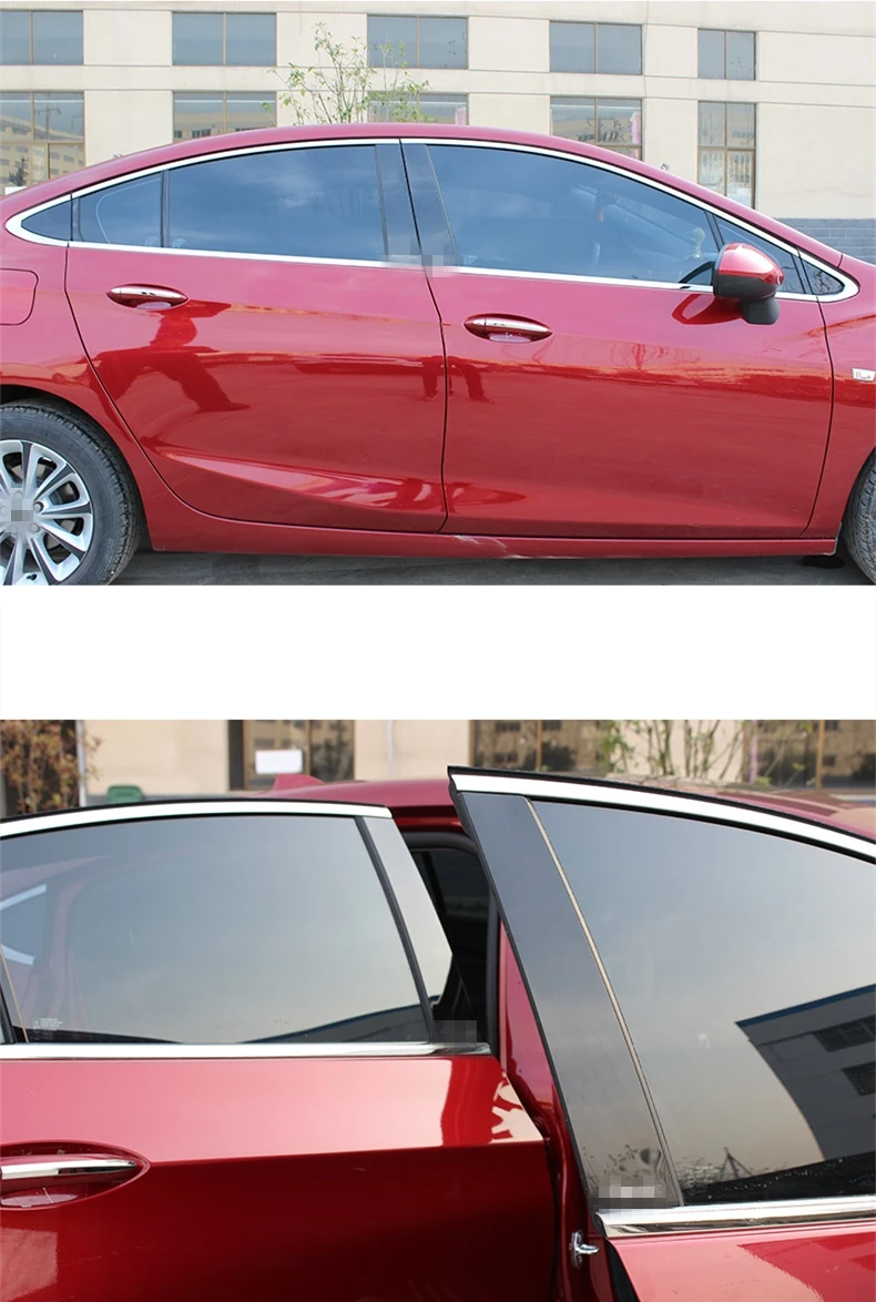 Для Chevrolet Cruze обшивка окна автомобиля BC Колонка блестки Stirps покрытие наклейки наружное украшение авто аксессуары