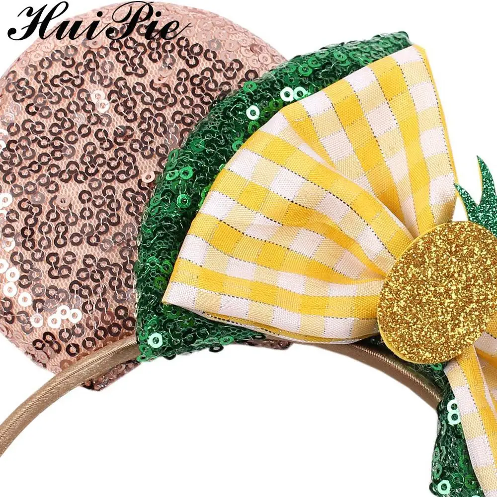 2020 головная повязка Анна и Эльза с ушками мыши розовое золото аксессуары для